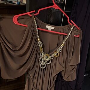 Boston Proper Brown Dress Shirt